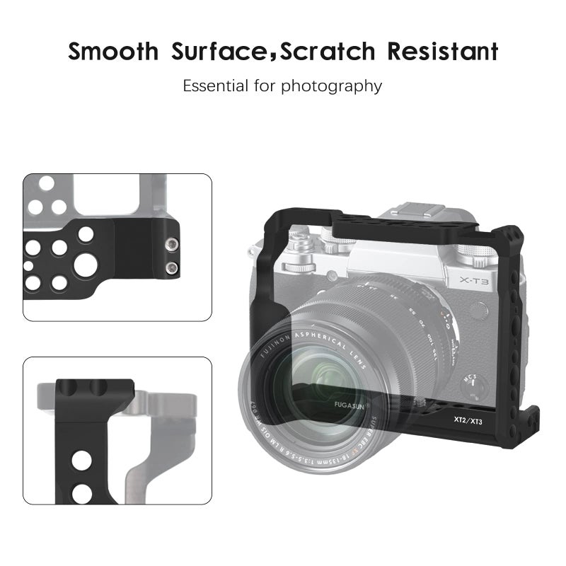 FUGASUN XT2 XT3 Camera Cage, Premium Closed Security XT2 XT3 Camera Cage for Fuji X-T2 X-T3 Camera - Image 4